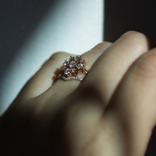 Fairy Light Eternity Diamond Curved Band - Image 5
