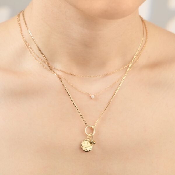 Dear Swan Engravable Charm, Yellow Gold - Image 4