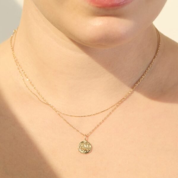 Dear Swan Engravable Charm, Yellow Gold - Image 2