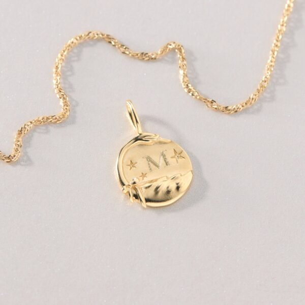 Dear Swan Engravable Charm, Yellow Gold - Image 5