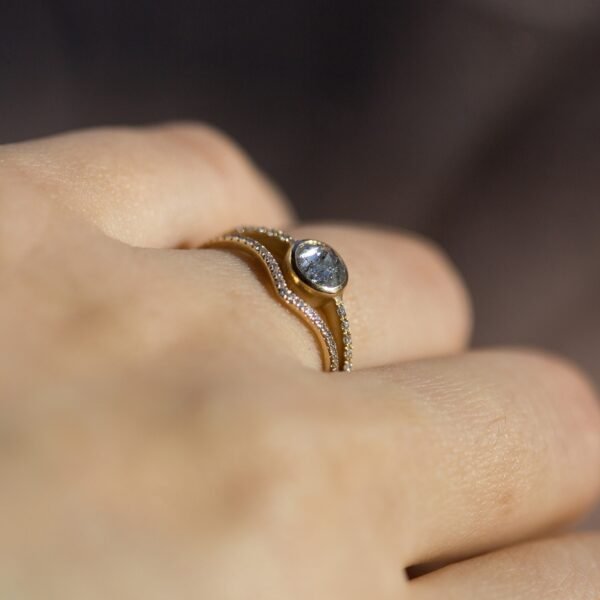 Fairy Light Eternity Diamond Curved Band - Image 3