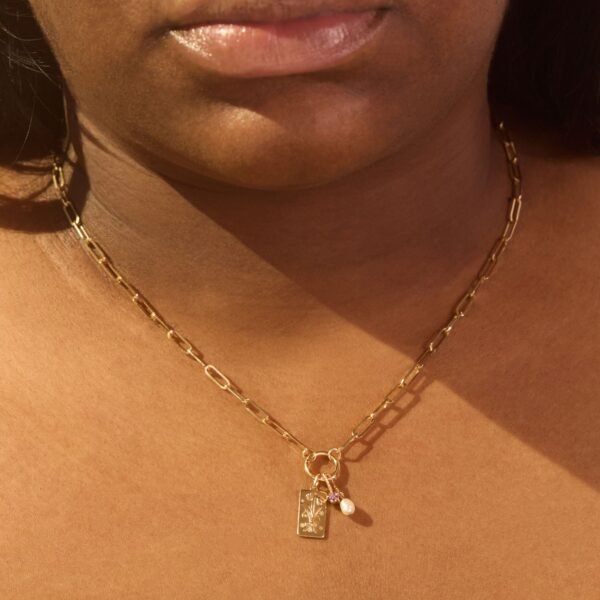 Memento Custom Gold Charm Holder Necklace,Memento Custom Gold Charm Holder Necklace - Image 2