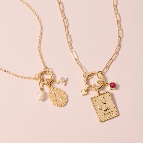 Memento Custom Gold Charm Holder Necklace,Memento Custom Gold Charm Holder Necklace - Image 12