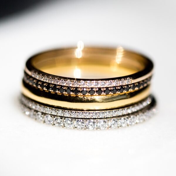 Fairy Light Eternity Black Diamond Band - Image 7