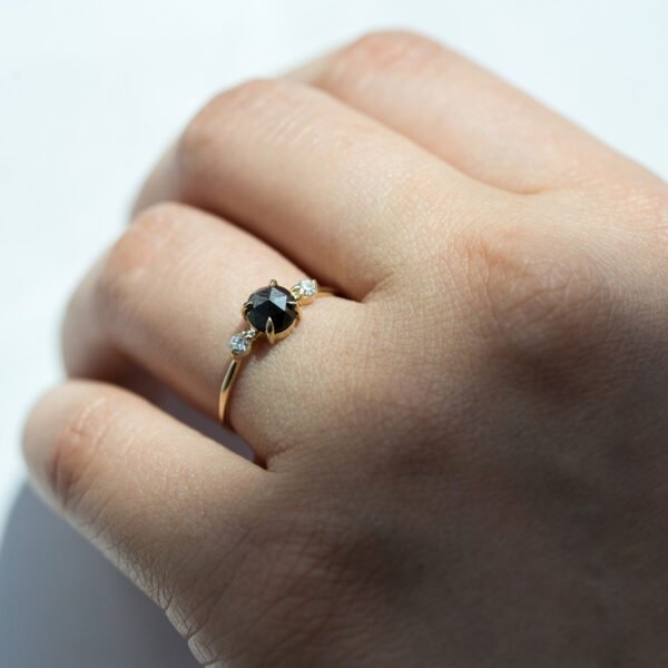 Odile the Swan Black Diamond Ring - Image 2
