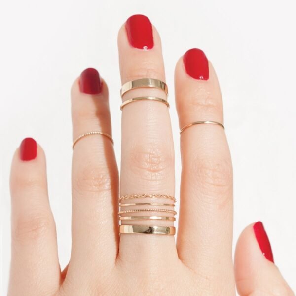 Stackable Engravable Gold Tomboy Ring - Image 8