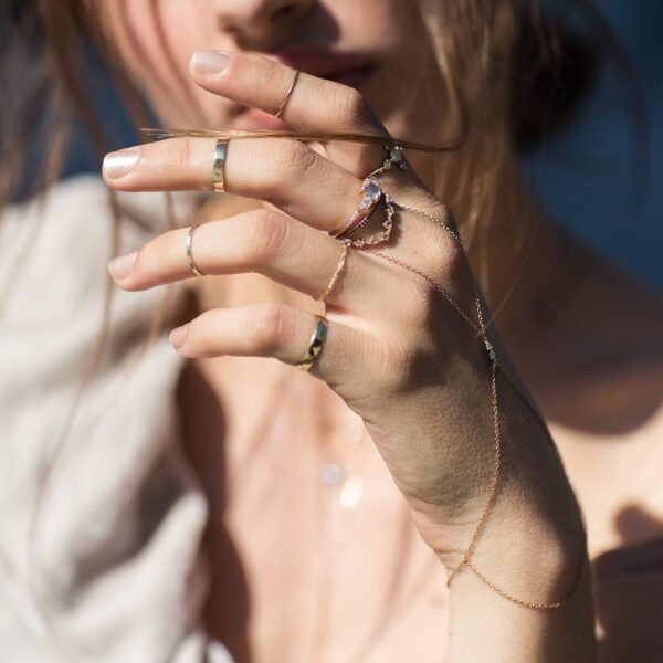 Fairy Light Eternity Black Diamond Band - Image 5