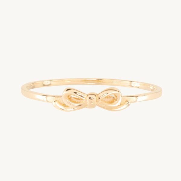 Toy Bow Gold Stacking Ring
