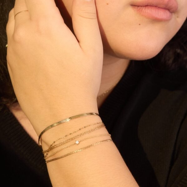 Spritz Herringbone Gold Bracelet - Image 4