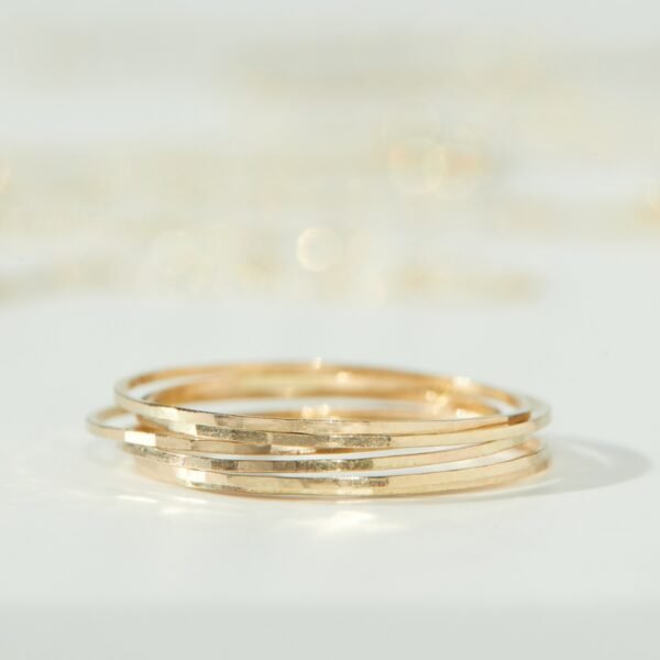 Threadbare Gold Stacking Ring - Image 9