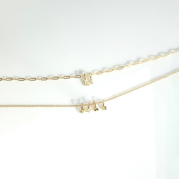 Tiniest Alphabet Charm, Yellow Gold - Image 11