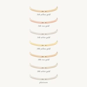 Catbird Classic Wedding Bands, Half Round Band, 1mm