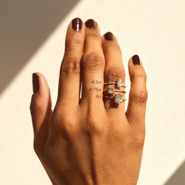 The Swan Solitaire Oval Supreme Lab-Grown Diamond Ring - Image 9