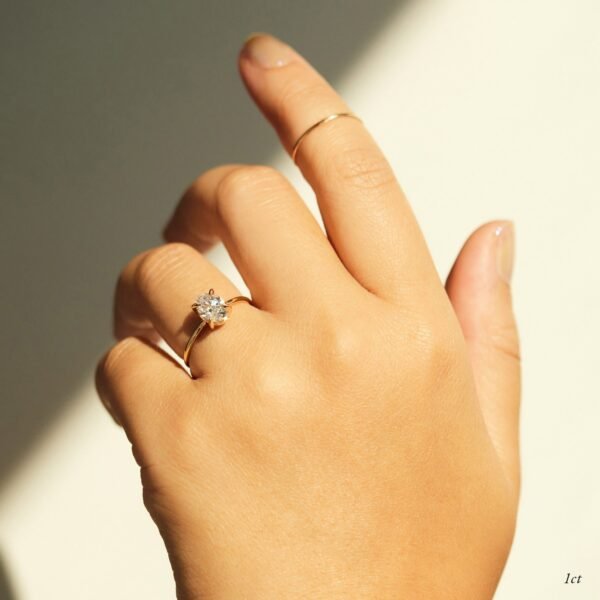 The Swan Solitaire Oval Lab-Grown Diamond Ring - Image 6