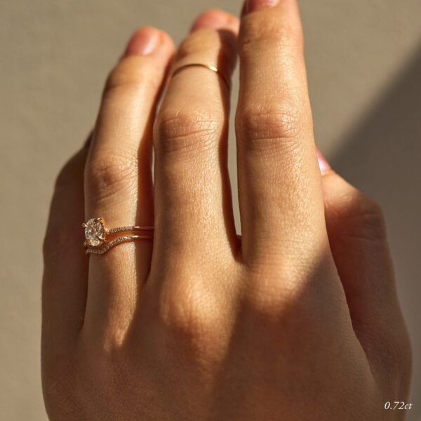 The Swan Solitaire Oval Supreme Lab-Grown Diamond Ring - Image 5