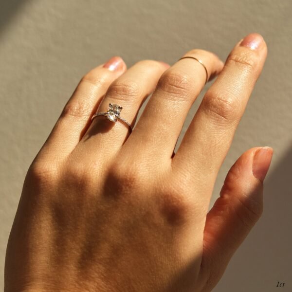 The Swan Solitaire Oval Supreme Lab-Grown Diamond Ring - Image 8