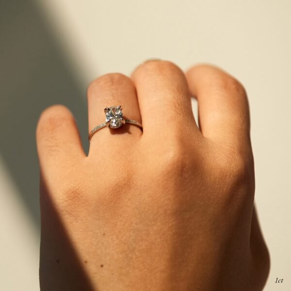 The Swan Solitaire Oval Supreme Lab-Grown Diamond Ring - Image 7