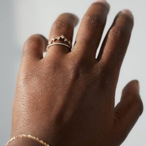 Curved Snow Queen Ring