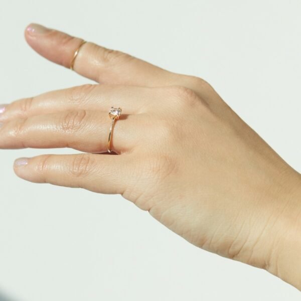The Swan Solitaire Diamond Engagement Ring - Image 3