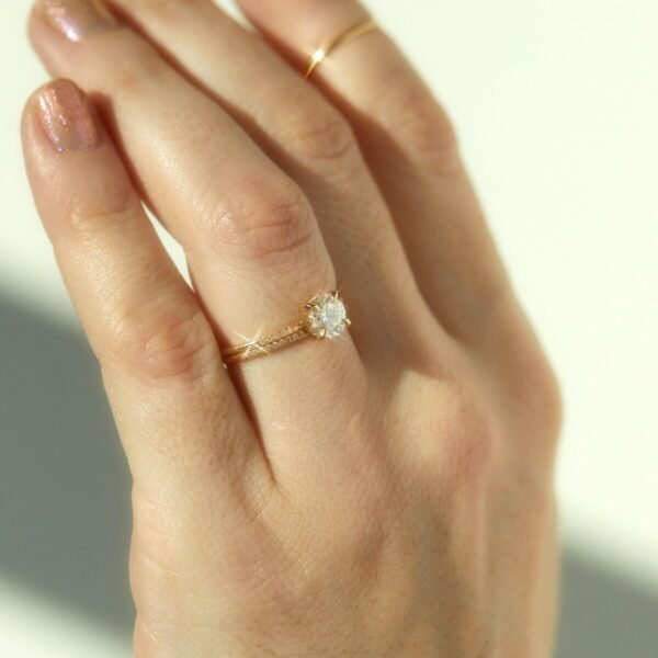 Fairy Light Demi-Pavé Diamond Band - Image 2