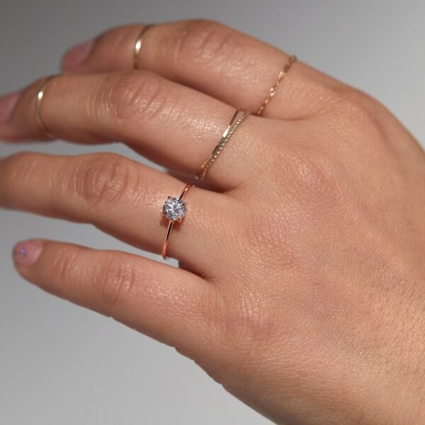 The Swan Solitaire Lab-Grown Diamond Ring - Image 5