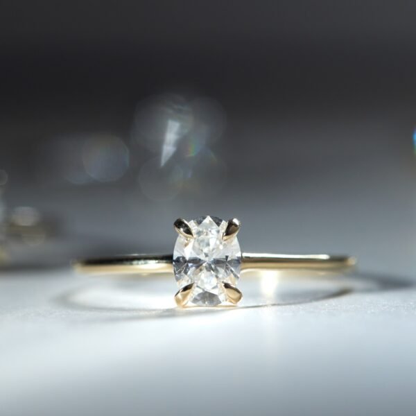 The Swan Solitaire Oval Lab-Grown Diamond Ring - Image 11