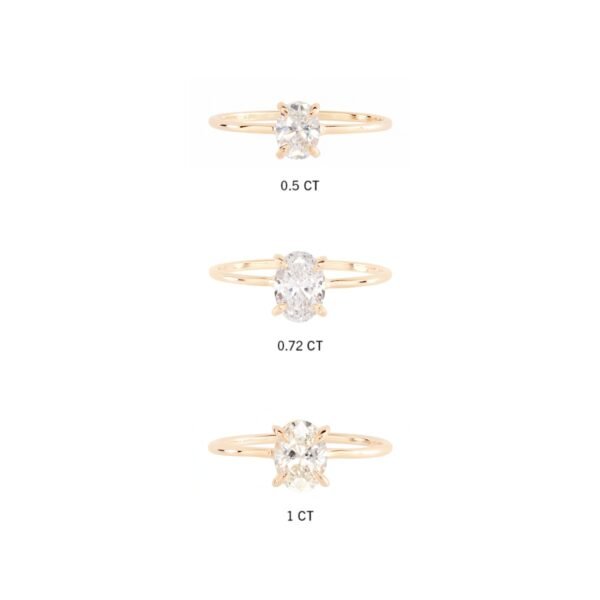 The Swan Solitaire Oval Lab-Grown Diamond Ring - Image 2