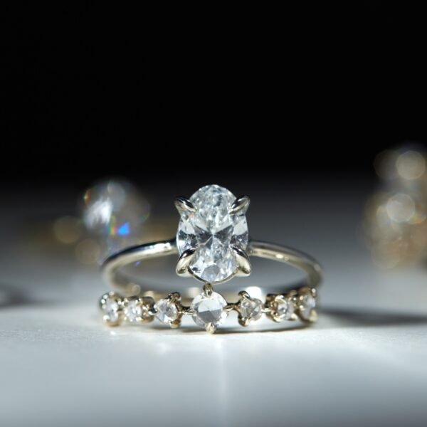 The Swan Solitaire Oval Diamond Ring - Image 11