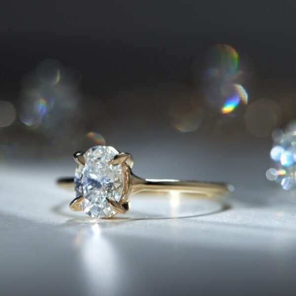 The Swan Solitaire Oval Lab-Grown Diamond Ring - Image 13