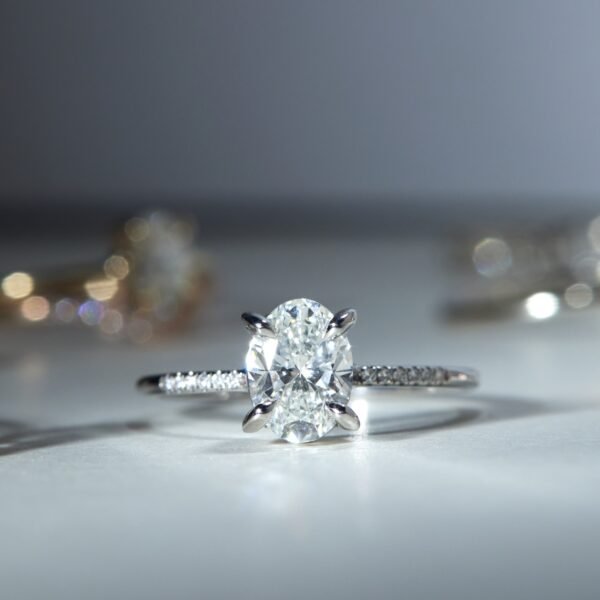 The Swan Solitaire Oval Supreme Lab-Grown Diamond Ring - Image 11