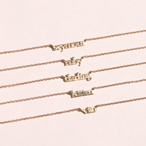 Tiniest Gold Name Necklace - Image 12