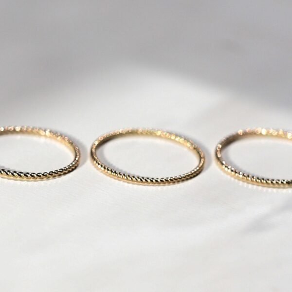 Twisted Stacker Gold Ring - Image 7