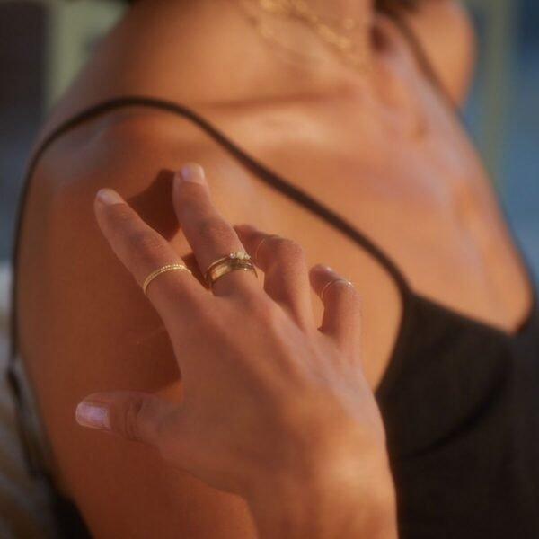 Twisted Stacker Gold Ring - Image 6