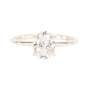 The Grand Swan Solitaire Oval Lab-Grown Diamond Ring