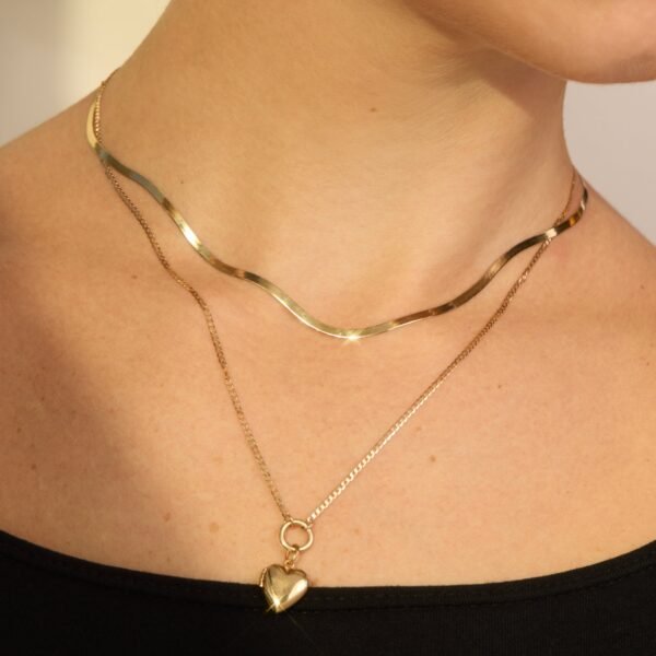Spritz Herringbone Gold Chain - Image 5