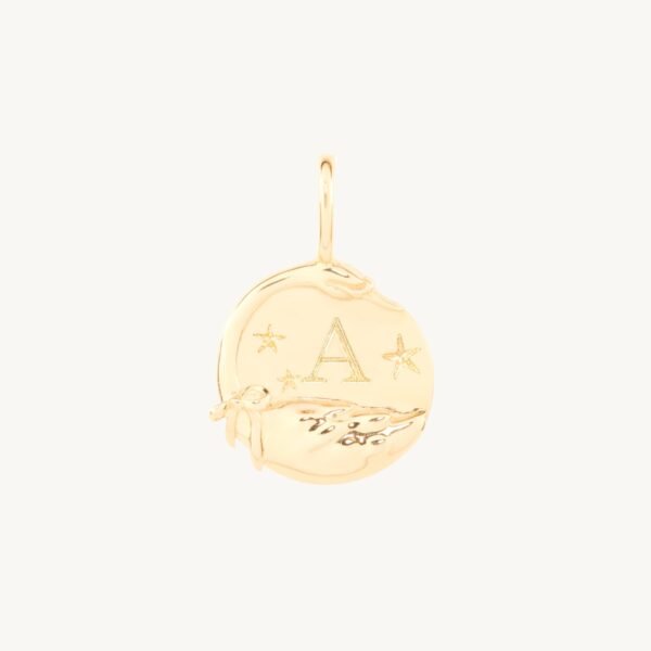 Dear Swan Engravable Charm, Yellow Gold