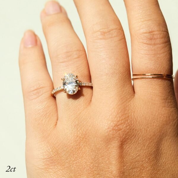 The Grand Swan Solitaire Supreme Oval Lab-Grown Diamond Ring