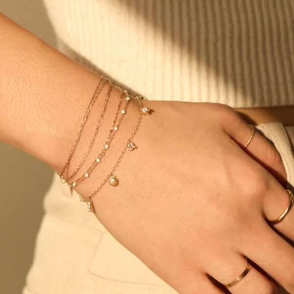 Confetti Custom Seven Gold Charm Bracelet,Confetti Custom Seven Gold Charm Bracelet