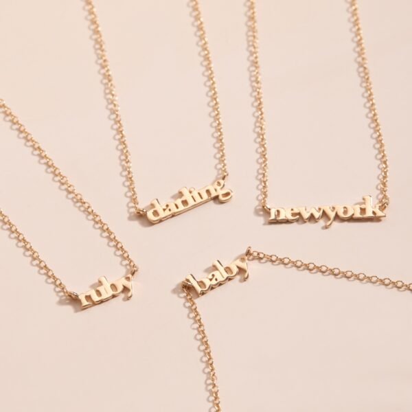 Tiniest Gold Name Necklace - Image 10
