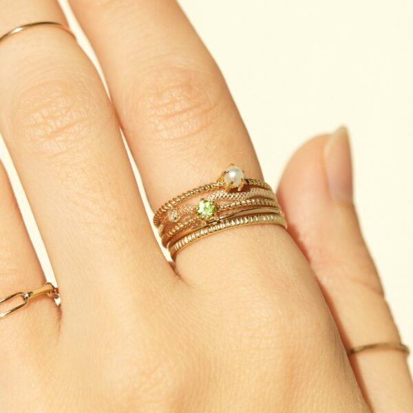 Little Star Gold Birthstone Ring - Image 3