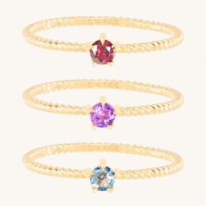 Little Star Gold Birthstone Ring