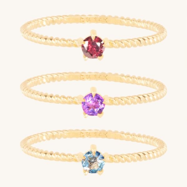 Little Star Gold Birthstone Ring