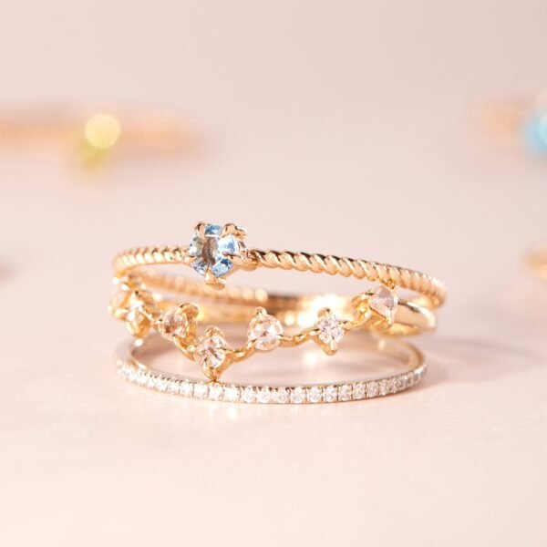 Little Star Gold Birthstone Ring - Image 13