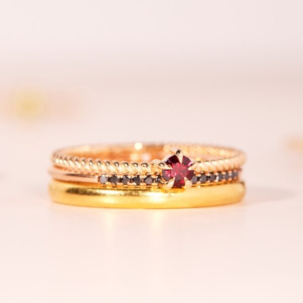 Little Star Gold Birthstone Ring - Image 14