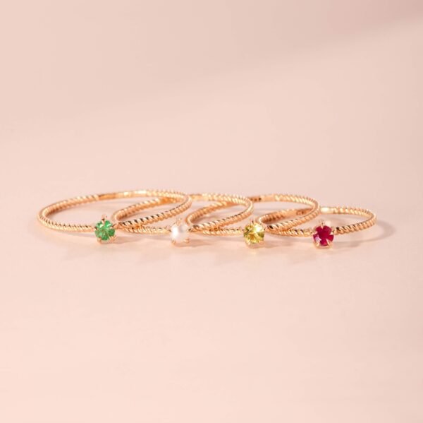 Little Star Gold Birthstone Ring - Image 10