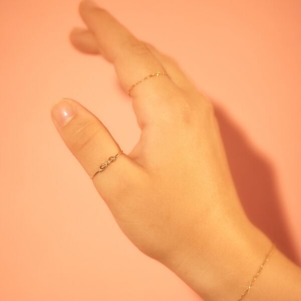 Toy Bow Gold Stacking Ring - Image 3