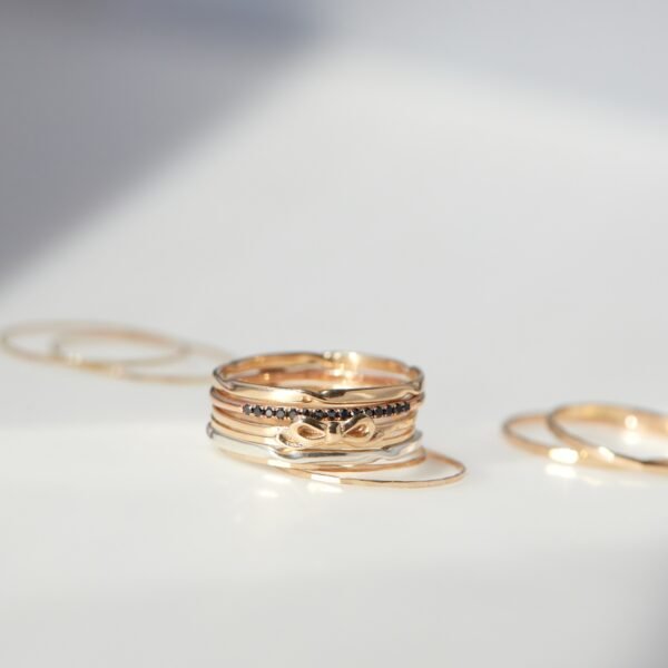 Toy Bow Gold Stacking Ring - Image 9