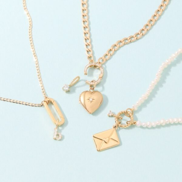 Memento Custom Gold Charm Holder Necklace,Memento Custom Gold Charm Holder Necklace - Image 16