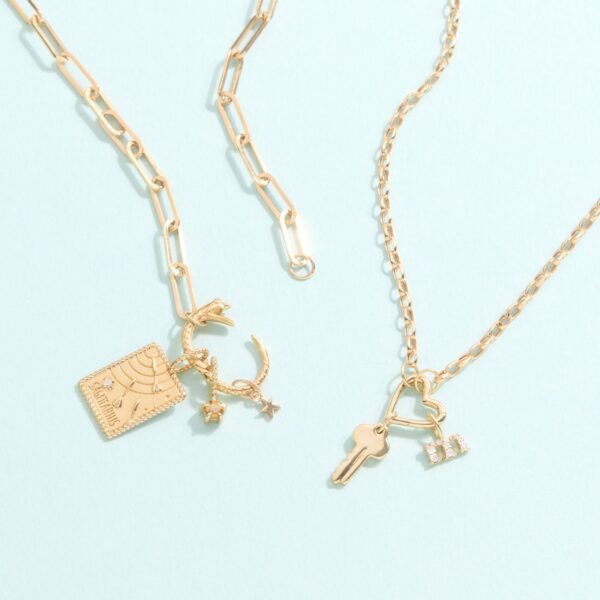 Memento Custom Gold Charm Holder Necklace,Memento Custom Gold Charm Holder Necklace - Image 13