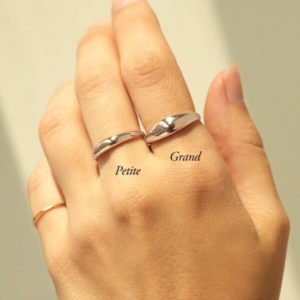 Petite Coupe Dome Ring, Silver - Image 3